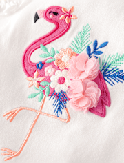 Haut à volants motif flamant rose pour fille - Seaside Palms