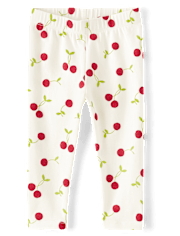 Girls Cherry Capri Leggings - Sweet Summer