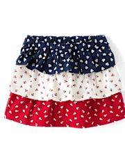 Girls Floral Tiered Skort - American Cutie