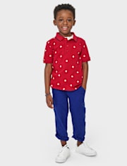 Boys Embroidered Baseball Polo - Sweet Summer