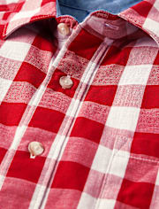 Mens Dad And Me Gingham Button Up Shirt - American Cutie