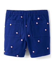 Boys Embroidered Baseball Pull On Shorts - Sweet Summer