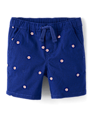 Boys Embroidered Baseball Pull On Shorts - Sweet Summer