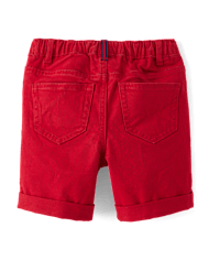 Boys Roll Cuff Pull On Shorts - American Cutie