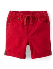 Boys Roll Cuff Pull On Shorts - American Cutie