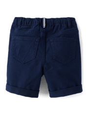 Boys Roll Cuff Pull On Shorts - American Cutie