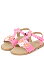 Girls Flamingo Sandals - Seaside Palms