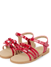 Girls Bow Sandals - American Cutie