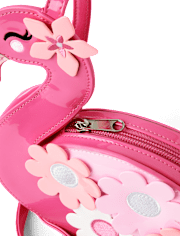 Sac flamant rose fleuri pour fille - Palmiers en bord de mer