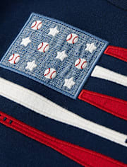 Boys Embroidered Baseball Top - Sweet Summer