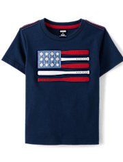 Boys Embroidered Baseball Top - Sweet Summer