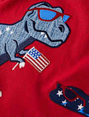 Boys Embroidered Dino Top - American Cutie