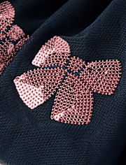 Girls Sequin Bow Tutu Skirt - Campus Cuties