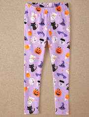 Girls Halloween Leggings - Halloween