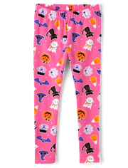 Girls Halloween Leggings - Halloween