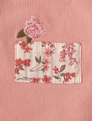 Pantalon évasé en velours côtelé à fleurs brodées pour fille - Highland Hills