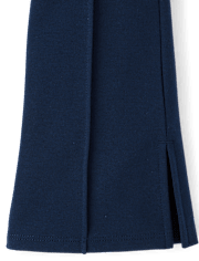 Girls Button Ponte Split Flare Jeggings - Little Essentials