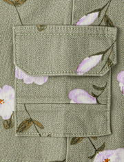 Girls Floral Button Cargo Skirt - Magical Meadows