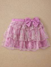 Girls Eyelet Lace Tiered Skirt - Magical Meadows