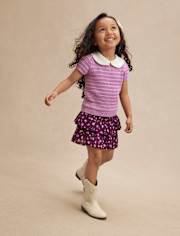 Girls Floral Ruffle Skort - Magical Meadows