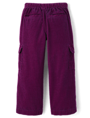 Girls Corduroy Pull On Baggy Cargo Pants - Magical Meadows