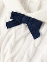 Girls Cable Knit Pleated Fit And Flare Dress - Campus Cuties