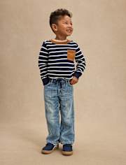 Boys Pull On Relaxed Jeans - Little Essentials