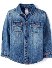Kids Denim Button Up Shirt - Little Essentials