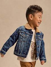 Veste en jean doublée sherpa pour enfant - Highland Hills