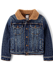 Veste en jean doublée sherpa pour enfant - Highland Hills