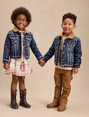 Veste en jean doublée sherpa pour enfant - Highland Hills
