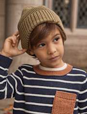 Boys Striped Pocket Sweater - Highland Hills