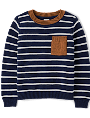 Boys Striped Pocket Sweater - Highland Hills