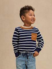 Boys Striped Pocket Sweater - Highland Hills