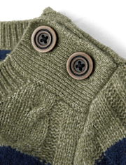 Boys Striped Cable Knit Sweater - Fall Celebrations
