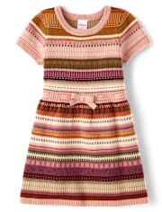 Robe pull rayée à nœud pour fille - Highland Hills