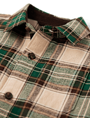Kids Plaid Button Up Shirt - Fall Celebrations