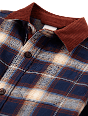 Boys Plaid Button Up Shirt - Highland Hills