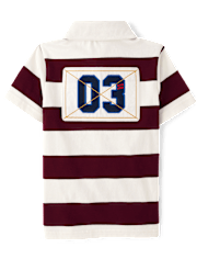 Kids Striped Rugby Polo - Campus Cuties