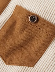 Haut Henley thermique colorblock pour garçon - Little Essentials