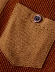 Boys Colorblock Thermal Henley Top - Little Essentials