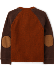 Boys Colorblock Thermal Henley Top - Little Essentials