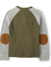Boys Colorblock Thermal Henley Top - Little Essentials
