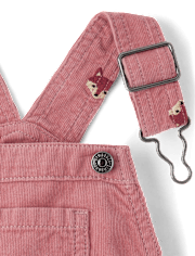Jupe-culotte en velours côtelé à volants et motif renard brodé pour fille - Highland Hills