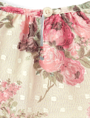Girls Floral Clip Dot Tiered Dress - Highland Hills
