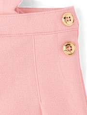 Girls Scalloped Button Ponte Jumper - Campus Cuties