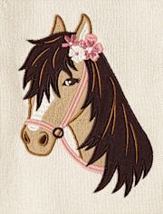 Girls Embroidered Horse Shawl Cardigan - Highland Hills