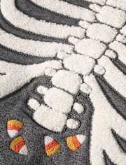 Boys Embroidered Skeleton Fleece Hoodie - Halloween