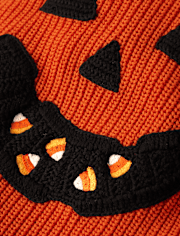 Boys Embroidered Jack-O-Lantern Sweater - Halloween