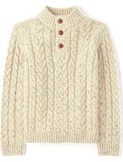Pull à col montant en maille torsadée texturée pour garçon - Little Essentials